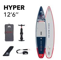 SUP-доска "Hyper 12'6" Navy" 381х81х15см, насос, лиш, киль, ремнабор, сумка, до 170кг