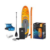 SUP-доска "AM go iSUP" 320х81х15см, плавник с электромотором BLUEDRIVE S и аккумулятором, насос, весло, лиш, киль, ремнабор