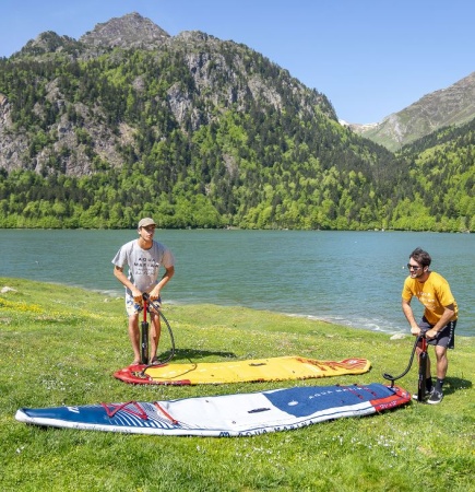 SUP-доска "Hyper 12'6" Navy" 381х81х15см, насос, лиш, киль, ремнабор, сумка, до 170кг