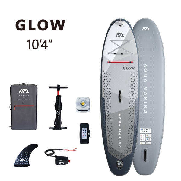SUP-доска "Glow" 315х79х15см, Ambient Light System, киль, лиш, до 140кг