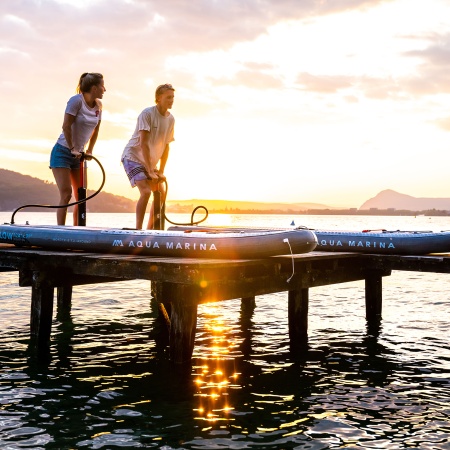 SUP-доска "Glow" 315х79х15см, Ambient Light System, киль, лиш, до 140кг