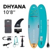 SUP-доска для йоги "Dhyana Summer Vacation" 325х87х15см, насос, весло с держ., лиш, киль, ремнабор, 