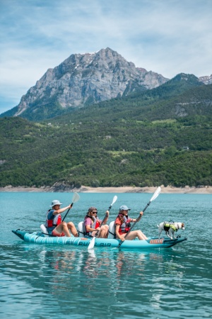 Надувная байдарка Kayak Glider-475 475x83х42см,3 весла, 3 сиденья, киль, до 230кг