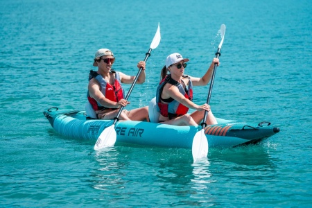 Надувная байдарка Kayak Glider-412 412x83х42см, весла, сиденья, киль, до 180кг